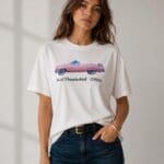 White Ford Thunderbird 1956 Graphic T-Shirt