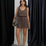 Brown Sleeveless Drawstring Set