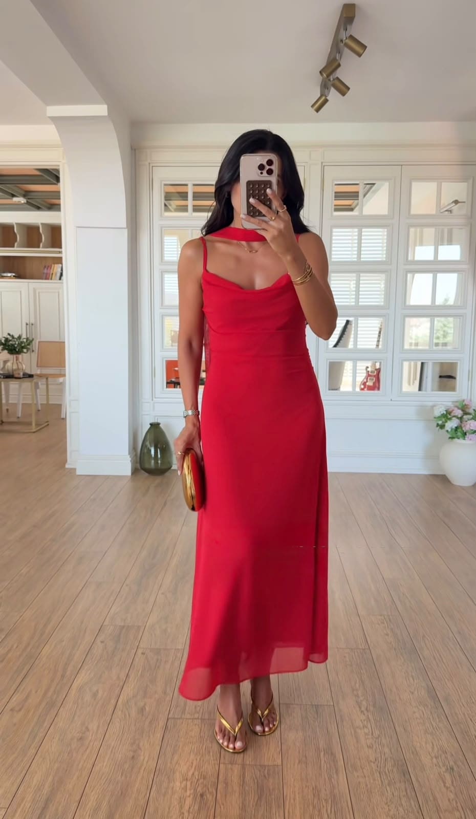 242fc194-a6f7-40e5-94cb-4db2ceca3fc3 Red Spaghetti Strap Maxi Dress - Image 1