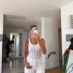 White Ribbed Tank Top