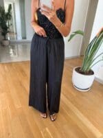 Black Lace Trim Camisole Top - Image 2