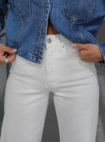 High-Waist Wide-Leg White Pants - Image 2