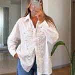 White Ornate Detail Shirt