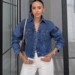 Dark Blue Utility Pocket Denim Jacket