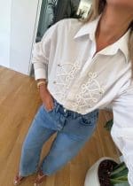 White Ornate Detail Shirt - Image 2
